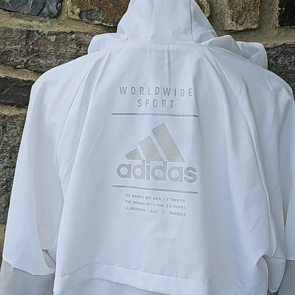 NWT Super Rare Vintage Adidas Worldwide Sport Windbreaker Jacket White size XL